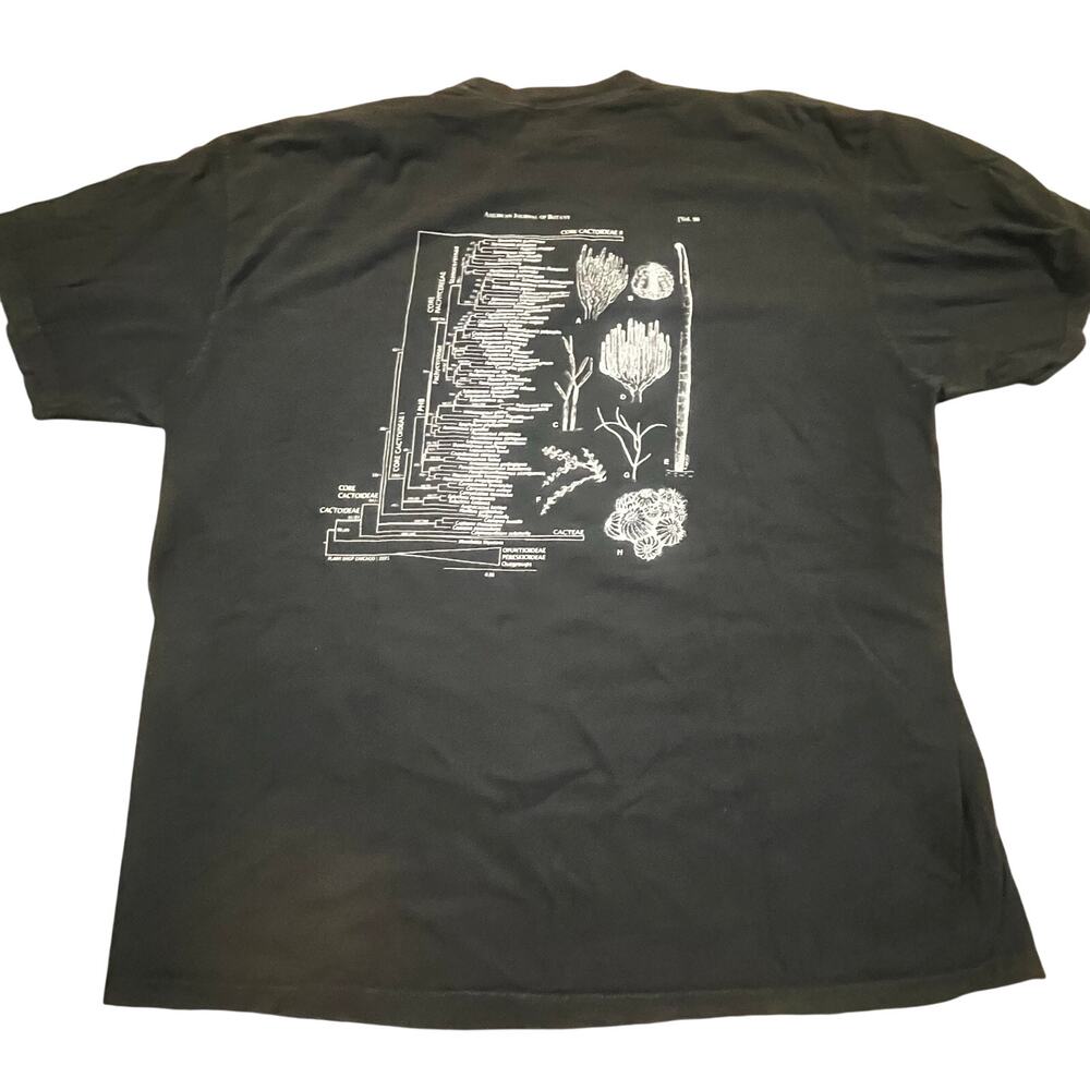 Plant Shop Chicago Cactus Club T Shirt  Men 2XL‎ Botanical Graphic Black